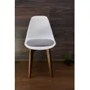 Комплект стульев 3 шт Zip-mebel Сашш 45x83x46 см рогожка цвет белый/светло-серый/орех
