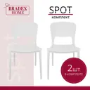 Комплект стульев 2 шт Bradex Spot 46x50x80 см полипропилен цвет белый