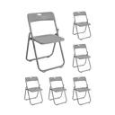 Комплект складных стульев Gemlux Lv-106-5015 Box 38x76x42 см пластик цвет серый