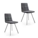 Кухонный стул Life style LETT.White.GREY-2 43x88x45 см велюр цвет белый 2 шт