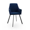 Кухонный стул Life style SPIN.Black.BLUE-1 55x89.5x60 см велюр цвет черный