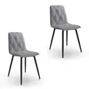 Кухонный стул Life style WELLS.Black.GREY-2 44x87x54 см велюр цвет черный 2 шт