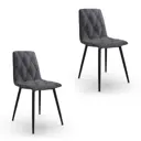 Кухонный стул Life style WELLS.Black.GRAPHITE-2 44x87x54 см велюр цвет черный 2 шт
