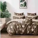 Простыня Home mercury Букет чародейки компаньон 220x240 см поплин без резинки цвет коричневый