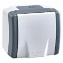 Розетка накладная Mono electric Octans 154-020006-116 цвет серый