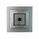 ТВ-розетка проходная встраиваемая Mono electric Despina 102-242405-137 цвет антрацит