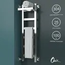 Полотенцесушитель водяной с полкой Onix Moon Plus Left 20x80 см 1/2" нержавеющая сталь