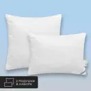 Комплект из 2 подушек Medsleep White cloud 70x70 см, хлопок, полиэфирное волокно