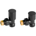 Комплект подключения радиатора угловой Vivaldo ARV 1/2" черный