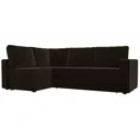 Диван Лига Диванов Оливер 102071L 232x93x154 см вельвет цвет коричневый