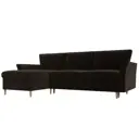 Диван Лига Диванов София 100001L 223x91x148 см вельвет цвет коричневый