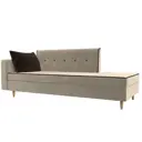 Диван Лига Диванов Селена 105226L 214x83x85 см вельвет цвет бежевый