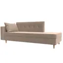 Диван Лига Диванов Селена 105216L 214x83x85 см велюр цвет бежевый