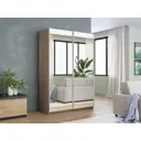 Шкаф-купе Мебельная Компания Е1 2 дверный 230x120x57 см 7 полок ЛДСП цвет дуб сонома 1Pzz_120_S
