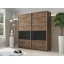 Шкаф-купе Мебельная Компания Е1 2 дверный 230x160x57 см 7 полок ЛДСП цвет крафтовый дуб Pdsc_160_Kt