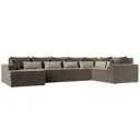 Диван Лига Диванов Майами 114827L 405x90x230 см велюр цвет коричневый