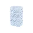 Корзина El Casa 811989_4 23.50x17.50x24.50 см полипропилен цвет голубой 4 шт