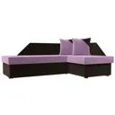 Диван Лига Диванов Андора 119731 205x75x153 см вельвет цвет коричневый/фиолетовый