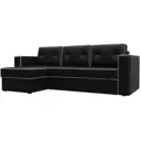 Диван Лига Диванов Принстон 29376L 244x85x150 см искусственная кожа цвет черный