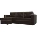 Диван Лига Диванов Принстон 29375L 244x85x150 см искусственная кожа цвет коричневый