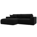 Диван Лига Диванов Лига-036 121382L 352x84x165 см вельвет цвет черный