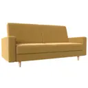 Диван Лига Диванов Бонн 111770 225x95x92 см вельвет цвет желтый