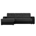 Диван Лига Диванов Эмир 110463L 247x92x150 см велюр цвет серый