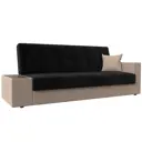 Диван Лига Диванов Лига-020 118487L 224x90x84 см велюр цвет бежевый/черный