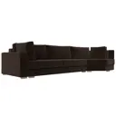 Диван Лига Диванов Лига-026 119178 340x85x139 см вельвет цвет коричневый