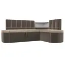 Диван кухонный Лига Диванов Тефида 107511 205x84x144 см велюр цвет коричневый