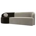 Диван Лига Диванов Лига-027 119532L 257x82x97 см вельвет цвет бежевый/коричневый