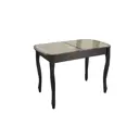Кухонный стол овальный Mebelson КМ-0211.1699 100-130x60x74.5 см стекло цвет венге