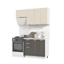 Кухонный гарнитур Стендмебель Альфа КГ160-ХБХВ 160x217x47.8 см ЛДСП цвет белый