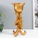 Подсвечник Simaland на 1 свечу "Цветочная тринога" золото 21x9.5x9.5 см