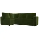 Диван Лига Диванов Оливер 102070L 232x93x154 см вельвет цвет зеленый