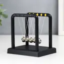 Маятник-антистресс настольный "Шары Ньютона" чёрный с жёлтым 9.5x7.5x9 см