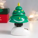 Маятник-антистресс настольный "Нарядная ёлочка" от солнечной батареи, 6x6x9.5 см