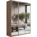 Шкаф-купе Мебельная Компания Е1 3 дверный 230x210x57 см 9 полок ЛДСП цвет крафтовый дуб 1Pzzz_210_Kt