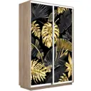 Шкаф-купе Мебельная Компания Е1 2 дверный 220x160x45 см 7 полок ЛДСП цвет дуб сонома