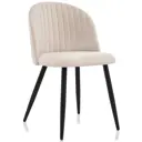 Стул Woodville Gabi 1 50x79x53 см велюр цвет черный/бежевый