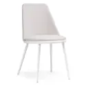 Стул Woodville Алдис 50x81x57 см велюр цвет белый/белый матовый