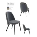 Стул Milavio Мартин 12/4Ч 46x85x58 см текстиль цвет серый