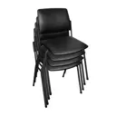 Комплект стульев 4 шт Nowy styl Isit black 45x81x55 см искусственная кожа цвет черный