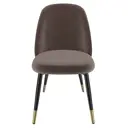 Стул Milavio Мартин 49x85x58 см текстиль цвет серо-коричневый/черный/золотой
