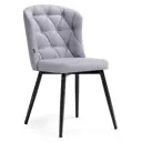 Стул Woodville Алиссум 48x85x54 см велюр цвет серый/черный