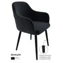 Стул Milavio ВенецияMR-24 57x85x58 см велюр цвет черный
