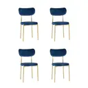 Стул кухонный Стул груп Барбара 85x53x44 см велюр цвет синий DC-09040A HLR-64 Box