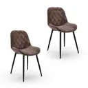 Кухонный стул Life style ALDER.Black.BROWN-2 53x86x58 см велюр цвет черный 2 шт