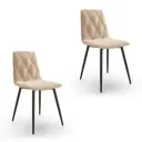 Кухонный стул Life style WELLS.Black.BEIGE-2 44x87x54 см велюр цвет черный 2 шт