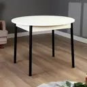 Кухонный стол круглый Сима-Ленд Цент 100x100 см ЛДСП цвет белый матовый